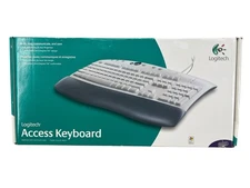 Vintage Logitech Access Keyboard Wired PS/2 Model 967228-0403 New