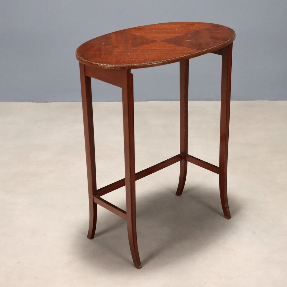 Tables Basses Anciennes Acajou Cadre Gravé du XIXe Siècle Originales - Photo 4/4