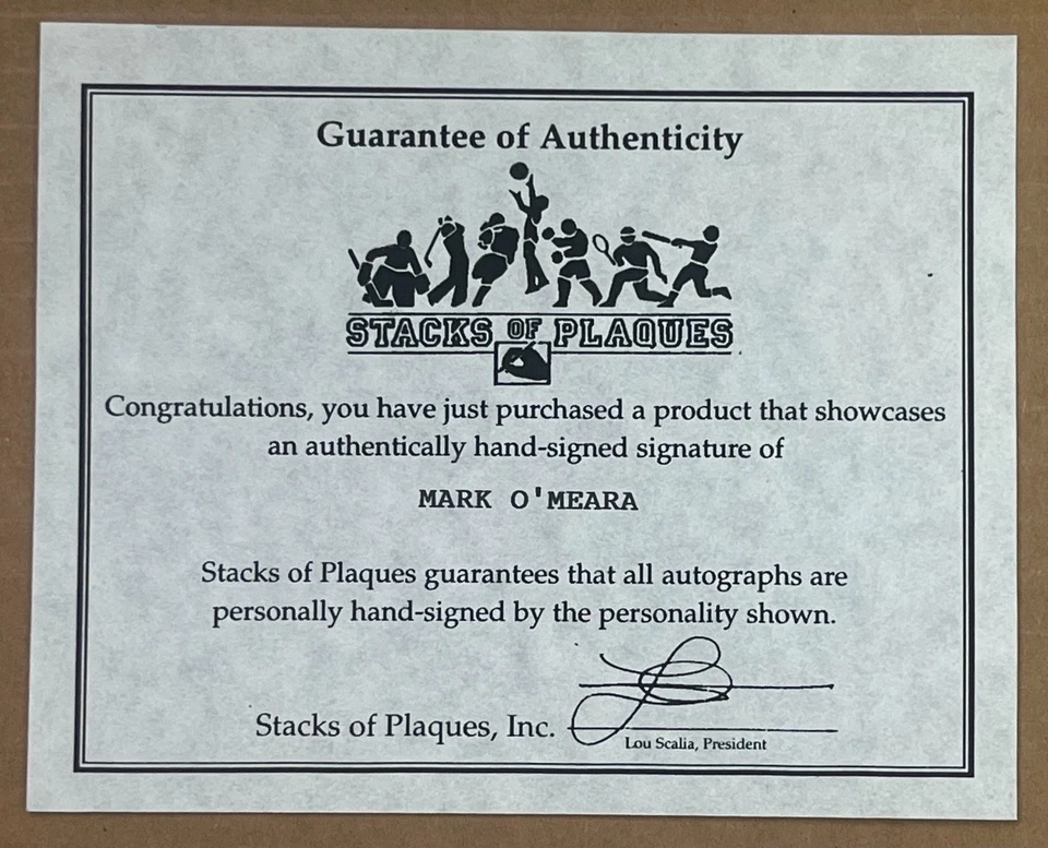 Mark O'Meara 1998 Masters and British Open Champion autographed plaque - Image 2 of 2