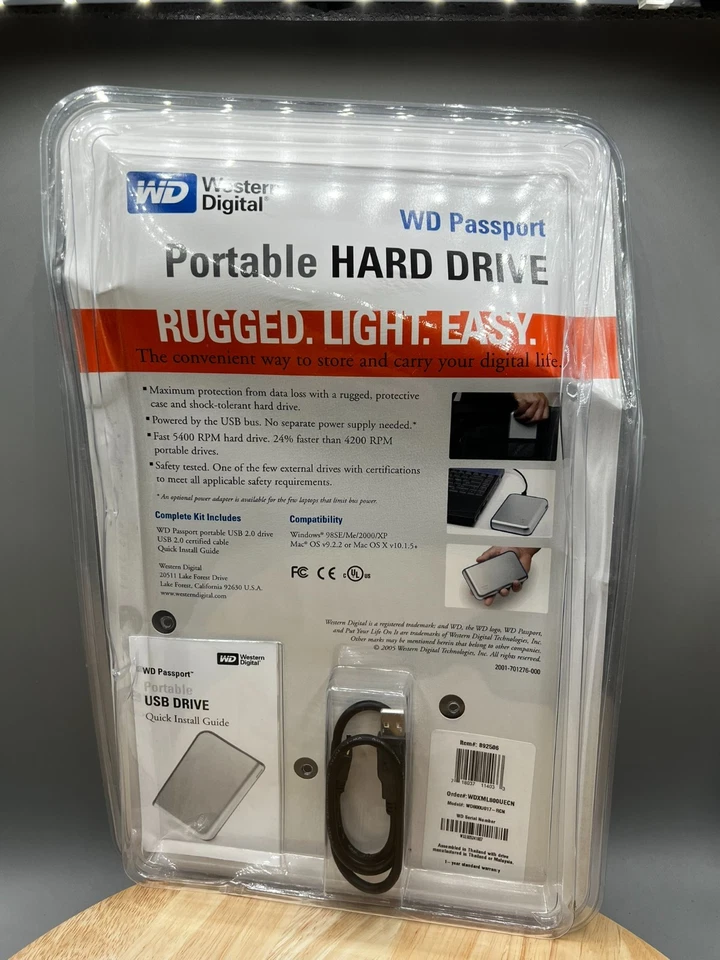 NEW Western Digital WD Passport Portable Hard Drive 80GB USB 2.0 - Image 3 of 4