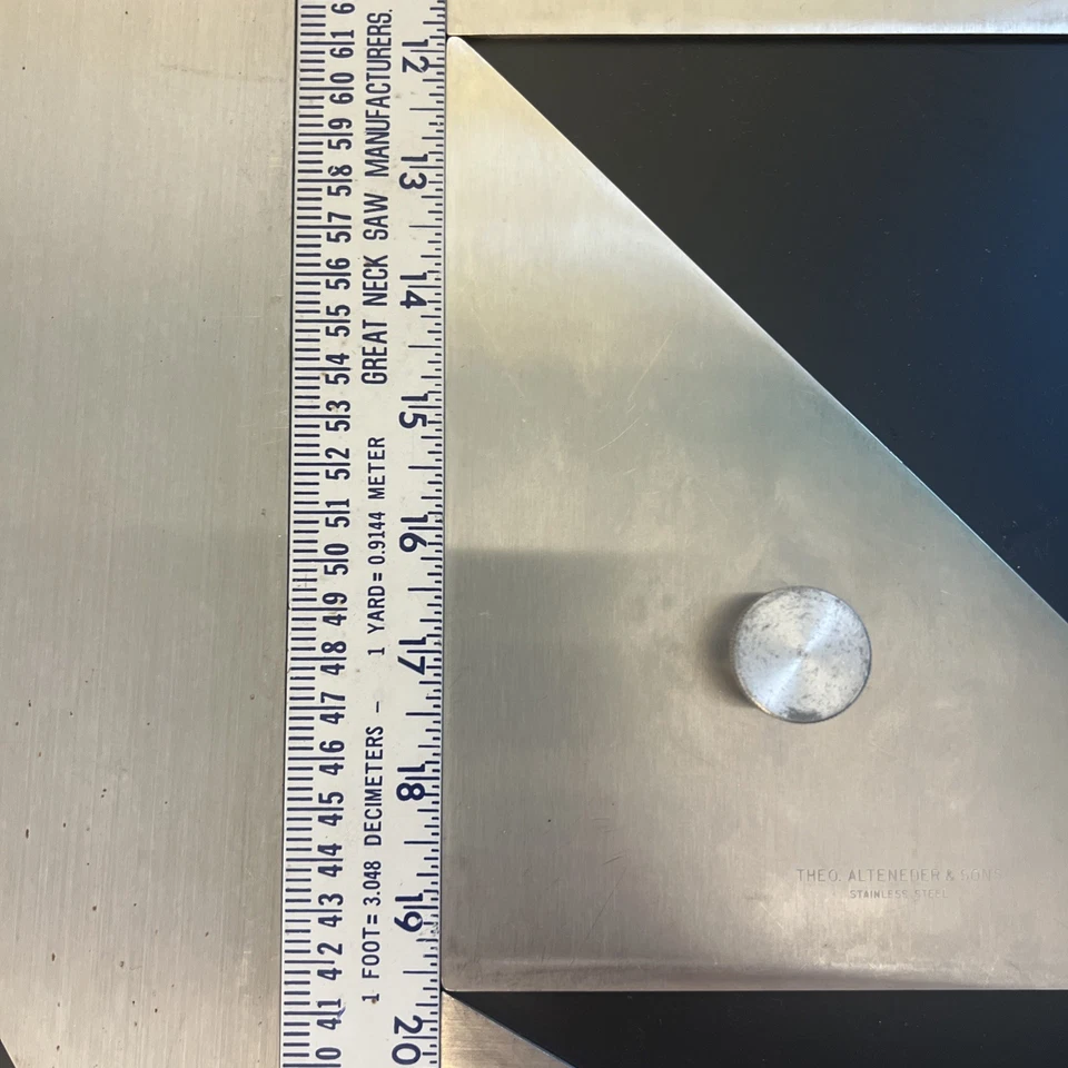 VTG Theo Alteneder Sons Drafting Triangles LOT 4 Stainless Handle Architect - Image 3 of 4