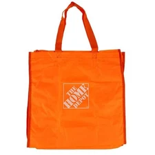 7.25 In. Orange Reusable Shopping Bag Durable Reusable All Purposes Lightweight