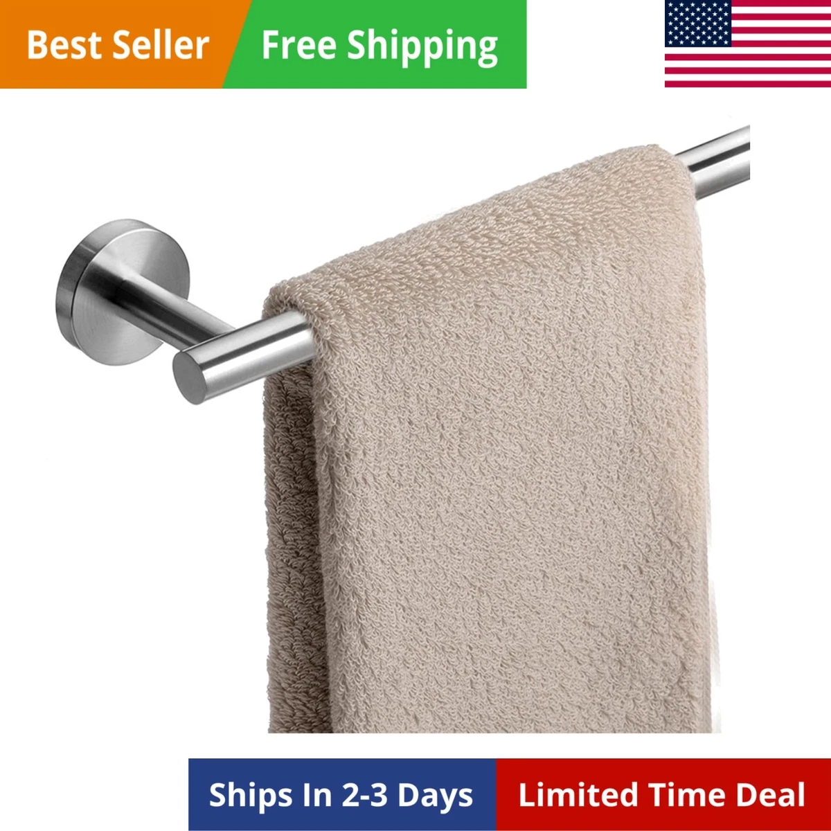 吸盘不锈钢毛巾架浴室毛巾架| eBay