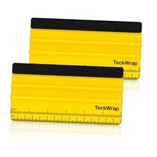 2 PCS Professional Plastic Felt Squeegee for Vinyl Decals, Inkjet 2pcs Yellow