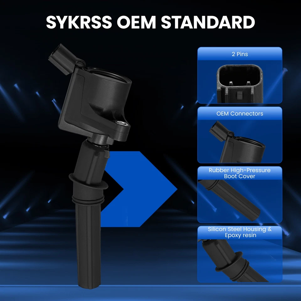 10 bobinas de encendido DG508 para Ford E-350 Econoline Club Wagon 1997-2002 6,8 L V10 Foto 2 de 4