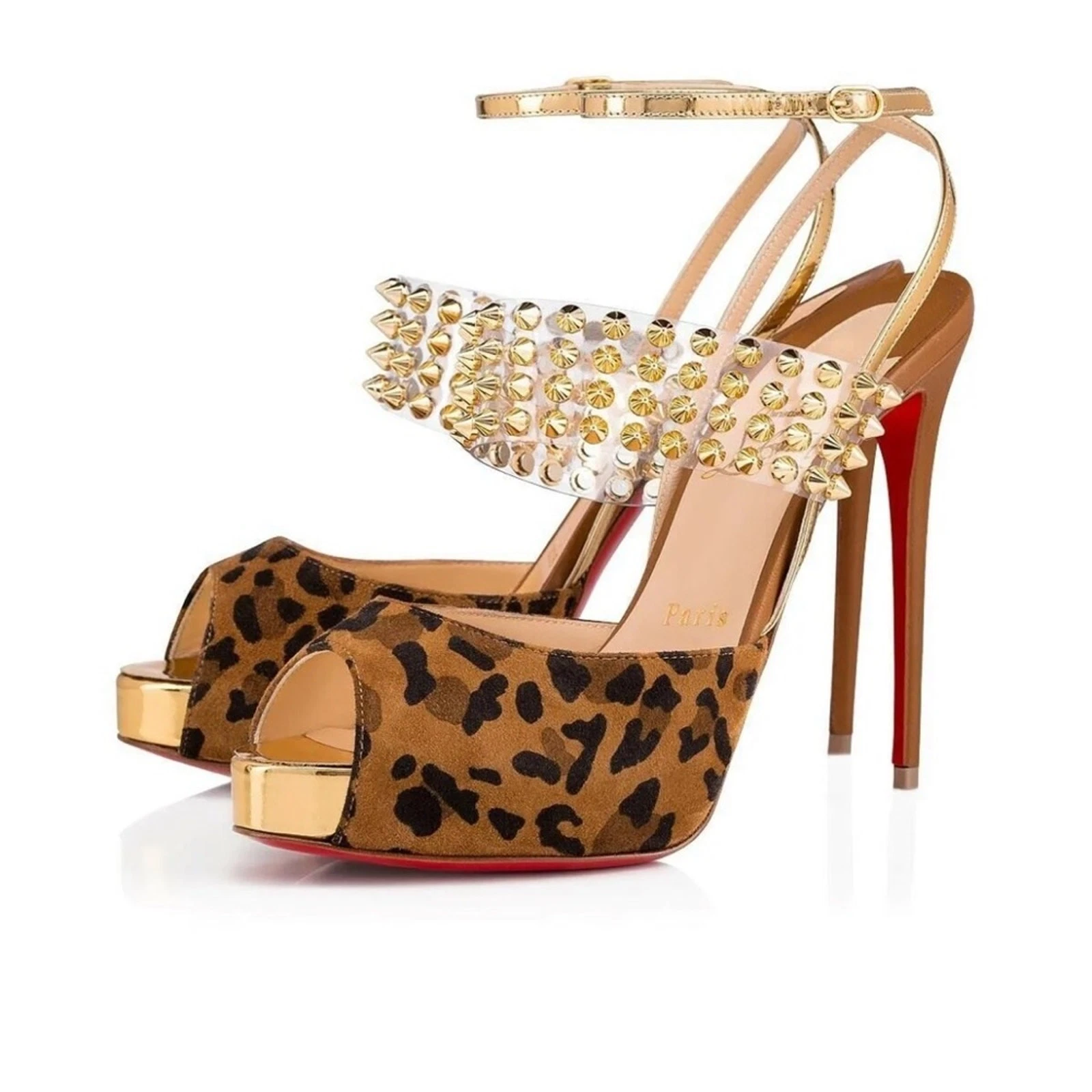 Christian Louboutin — Christian Louboutin Levita Girl Leopard Print High Heel Sandals EU 40