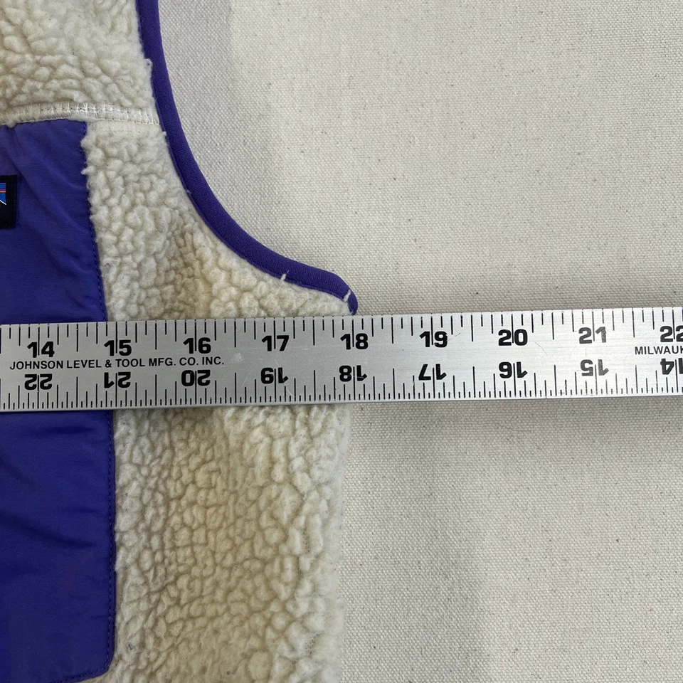 Chaleco Patagonia Para Mujer Clásico Retro X Pila Profunda Sherpa Natural Púrpura Talla S Foto 4 de 4