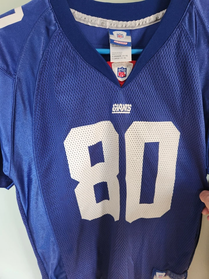 Camiseta deportiva REEBOK New York NY Giants Jeremy Shockey NFL jóvenes niños niños (L) Foto 2 de 4