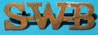 WW1 ERA SWB SOUTH WALES BORDERERS REGIMENT SHOULDER TITLE BADGE GENUINE