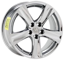18x8.5" Lexus IS250 IS350 REAR Bright Chrome Wheel Rim Factory OEM set 74239