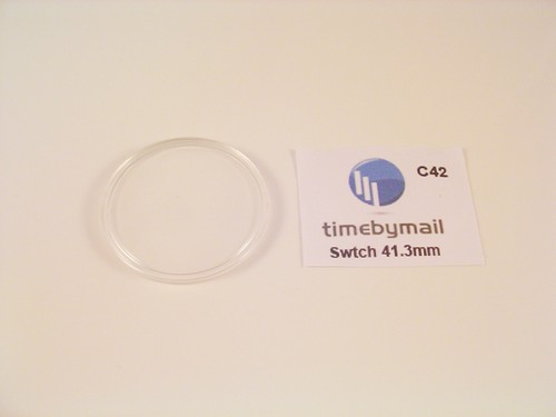  Für Swatch Uhr Ersatz Plexiglas Kristall 41,3 mm kein Datum Ersatzteil C42 - Bild 1 von 1