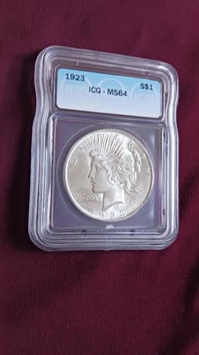 1923 Peace Dollar MS64 Coin With Free Shipping See Pics