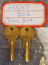 B02 key 2 NEW KEYS FOR ALL HUSKY TOOL BOX KEY CODE B02 Home Depot Tool Boxes