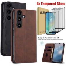 For Samsung Galaxy A16 5G Leather Flip Wallet Case Phone Cover /Screen Protector