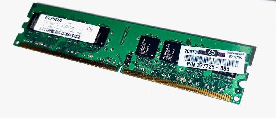 2x 1GB PC2-5300U DDR2-667MHz Intel Low-Density Desktop RAM For Elpida - 100% FB - Image 4 of 4