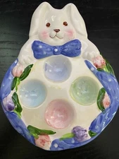Bunny rabbit egg platter / deviled egg / Easter egg