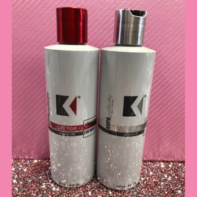 KUPA GelFinity Gel Polish BASE, No Cleanse TOP Coat DUO Set 8oz