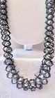 Vintage Caged Faux Gray Pearl Infinity Necklace 30 Inches — photo 2
