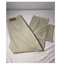Liz Claiborne Casual Pants Khaki Beige Cotton Blend Relaxed Fit Size 16 DEFECT