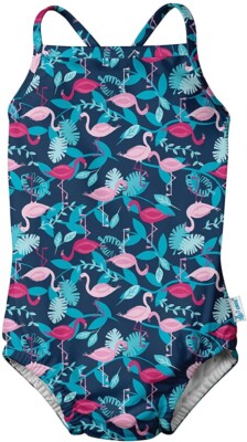 IPLAY BY GREEN SPROUTS ONE PIECE SWIMSUIT WITH BUILT IN REUSABLE SWIM DIAPER 4T