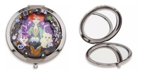 DISNEY'S-Halloween Hocus Pocus Glass Compact Mirror-Sanderson Sisters-BNWT'S