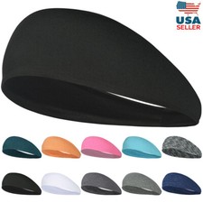 Men Women Fitness Workout Sweatbands Moisture Wicking Stretchy Sports Headband