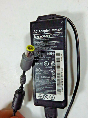 Genuine OEM Lenovo ThinkPad T420 T500 T510 T510i 65W 20V 3.25A AC Adapter 