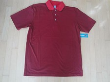 PGA Tour Men's Short Sleeve Golf Polo Shirt Size: Med Color: Tango Red