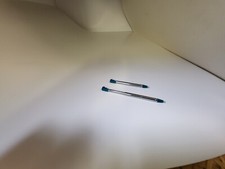Pair of Blue/Silver metal retractable Stylus for older First Nintendo 3DS V21