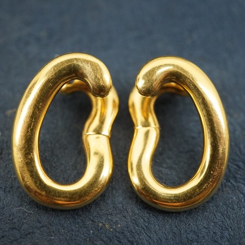 Pomellato 18k Yellow Gold Huggie Hoop Click Earrings - Free Shipping USA - Picture 2 of 9