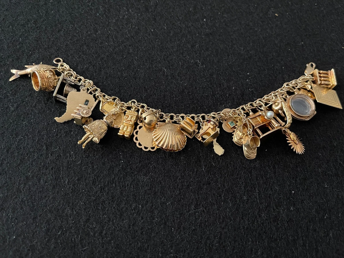Ebay gold charm bracelet deals