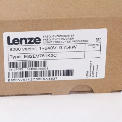 LENZE AMERICAS E82EV751K2C New Sealed LENZE 8200 Vector Frequency Inverter E82EV751-2C