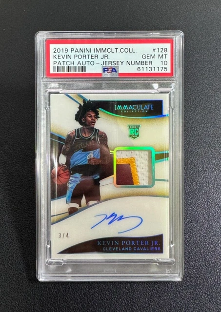2019 Immaculate Kevin Porter Jr Jersey # Acetate Rookie Patch Auto #/4 PSA 10