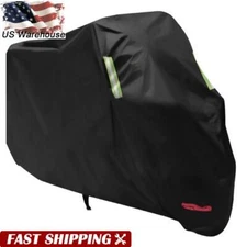 Motorcycle Cover Waterproof Heavy Duty for Winter Outside Storage Snow Rain XL