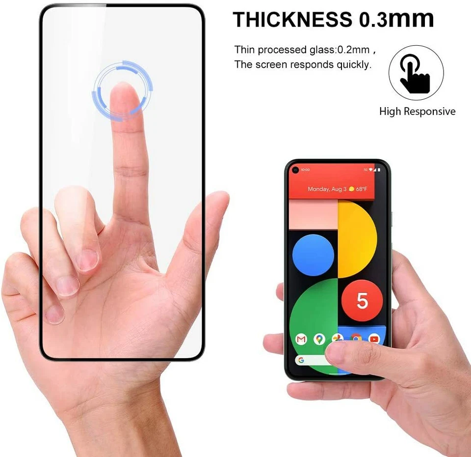For Google Pixel 9a 8a 8 7a 7 6a 6 9 Pro XL Tempered Glass Full Screen Protector - Image 4 of 4