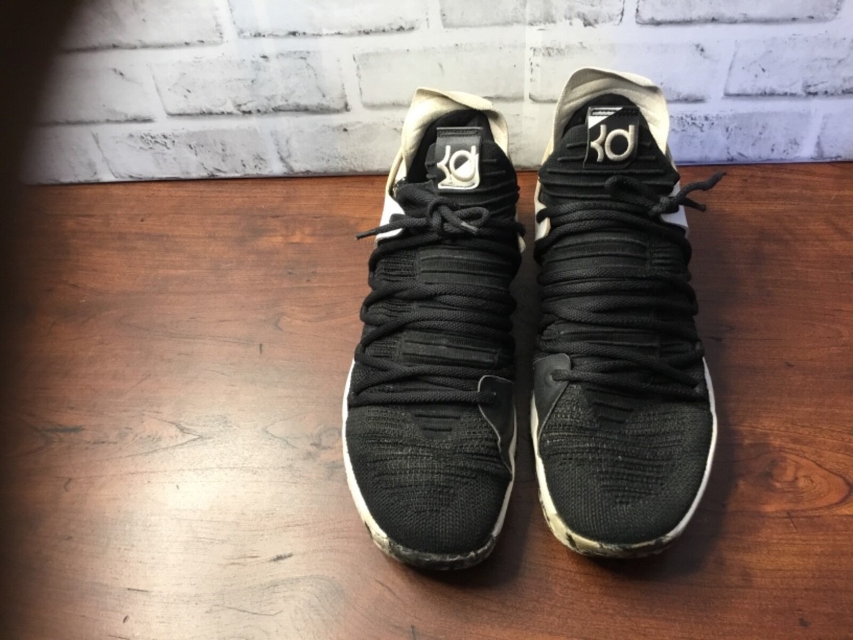 Nike Zoom KD 10 Kevin Durant Oreo Flyknit X Nets Black White  display picture 2