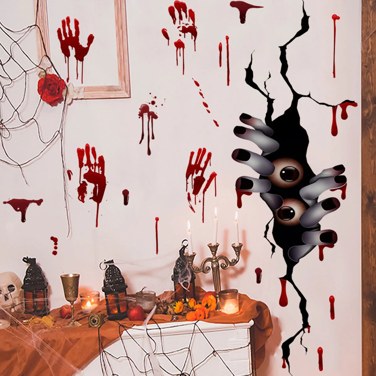 Scary halloween wall decorations sale