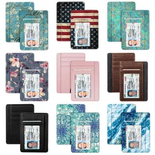 RFID Blocking Mens Leather Slim Wallet Money Credit Card ID Holder 7 Card Slots