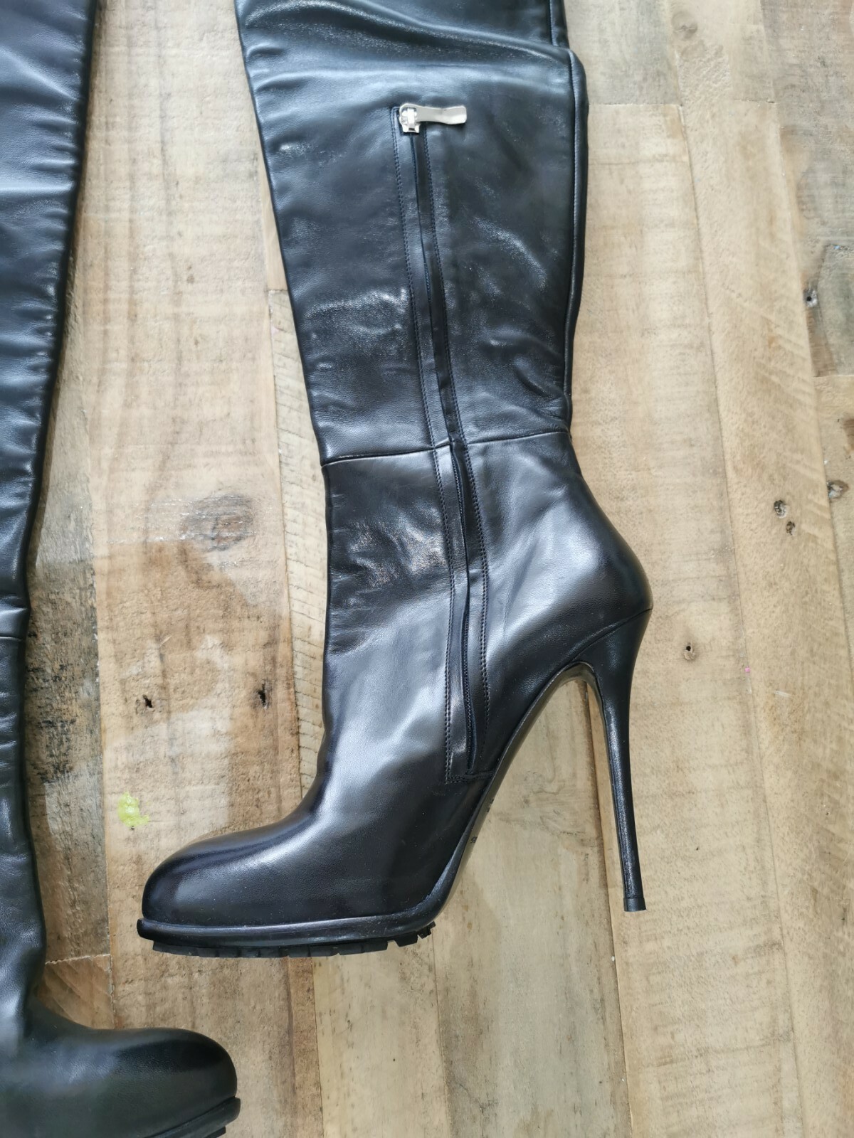 Gianmarco Lorenzi Nappa leather Over the Knee High Boots EU 38 rare piece image 5