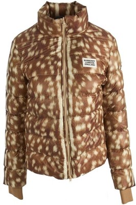 BURBERRY BRAUNE WATTIERTE DAUNENJACKE XSMALL
