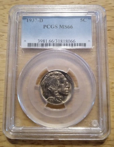 1937-D  BUFFALO NICKEL  - PCGS MS66