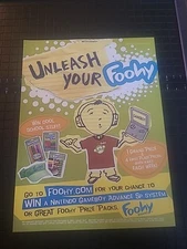 Foohy Grips Pens Gel Markers 2004 Print Ad 8X11 Vintage 