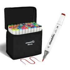 Alcohol Markers Brush Tip, 60 Colors Dual Tip Art Markers For Adults Coloring...