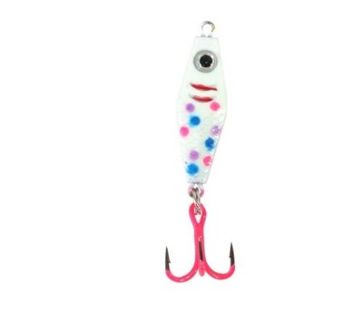 Clam Rattlin PT Spoon 1/16 oz - Disco Wonderbread Glow - Ice Fishing Lure