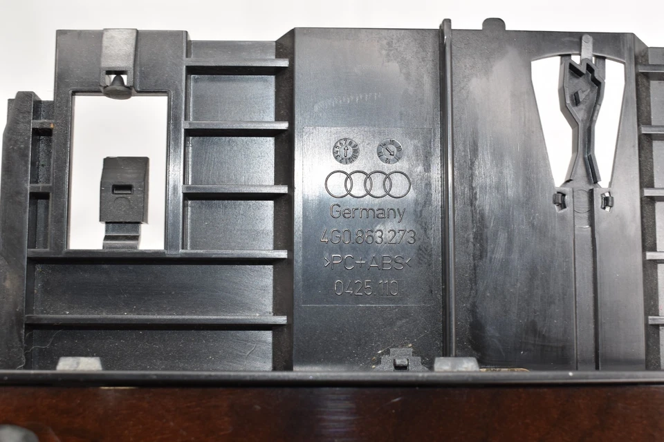 AUDI A6 QUATTRO C7 2012-2018 consola central contenedor de almacenamiento cenicero cubierta moldura OEM Foto 2 de 4