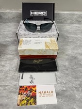 MAUI JIM  NEW  HO'OKIPA XL READER  CUSTOM  GLOSS BLACK  NEUTRAL GREY  2.5