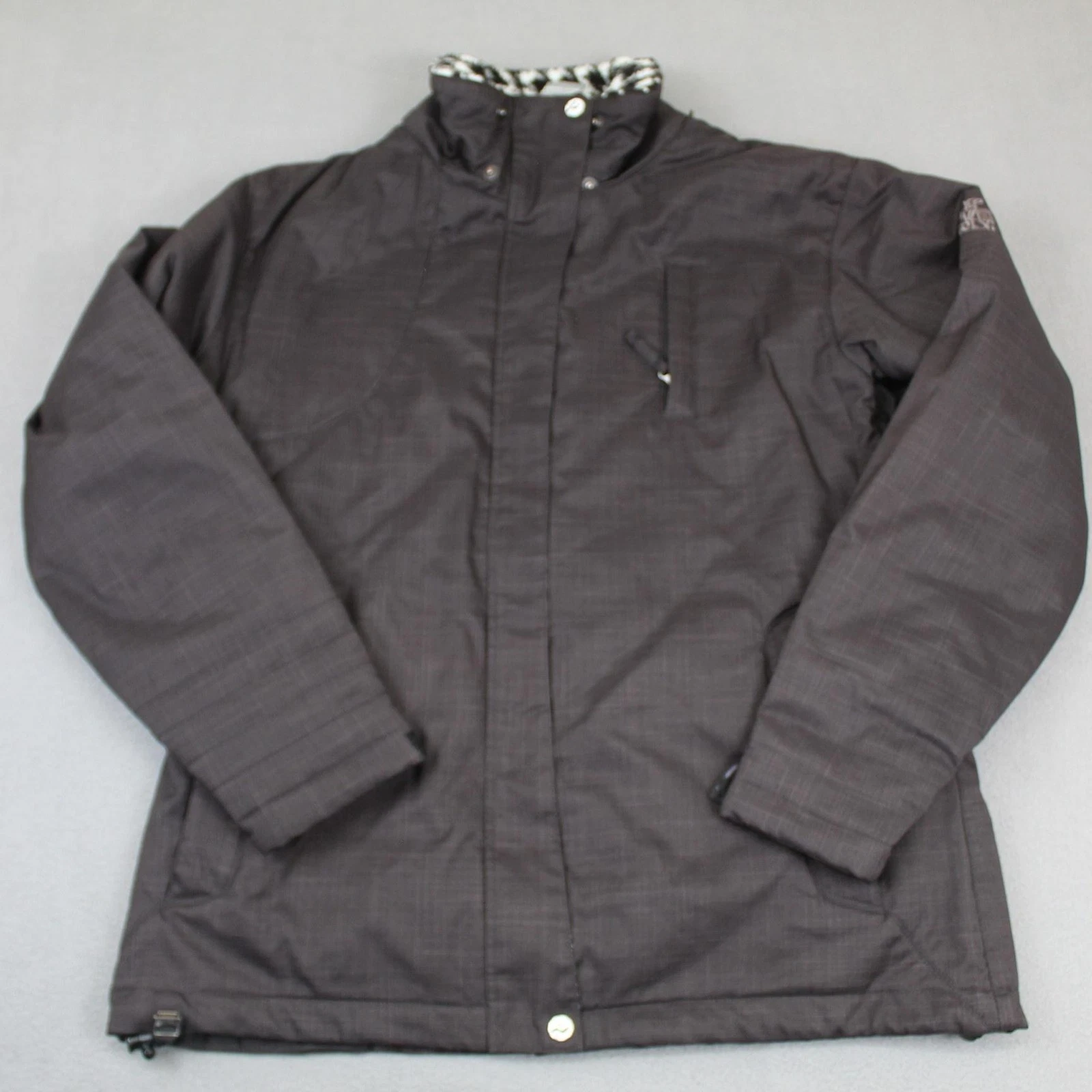 Ride Snowboards Jacket Womens Large Gray Insulated Waterproof Ski Snowboard Coat
