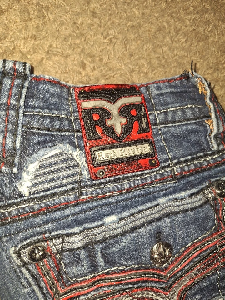 Rock Revival Azul Oscuro Y Rojo Edición Coleccionista Talla 32 Foto 4 de 4