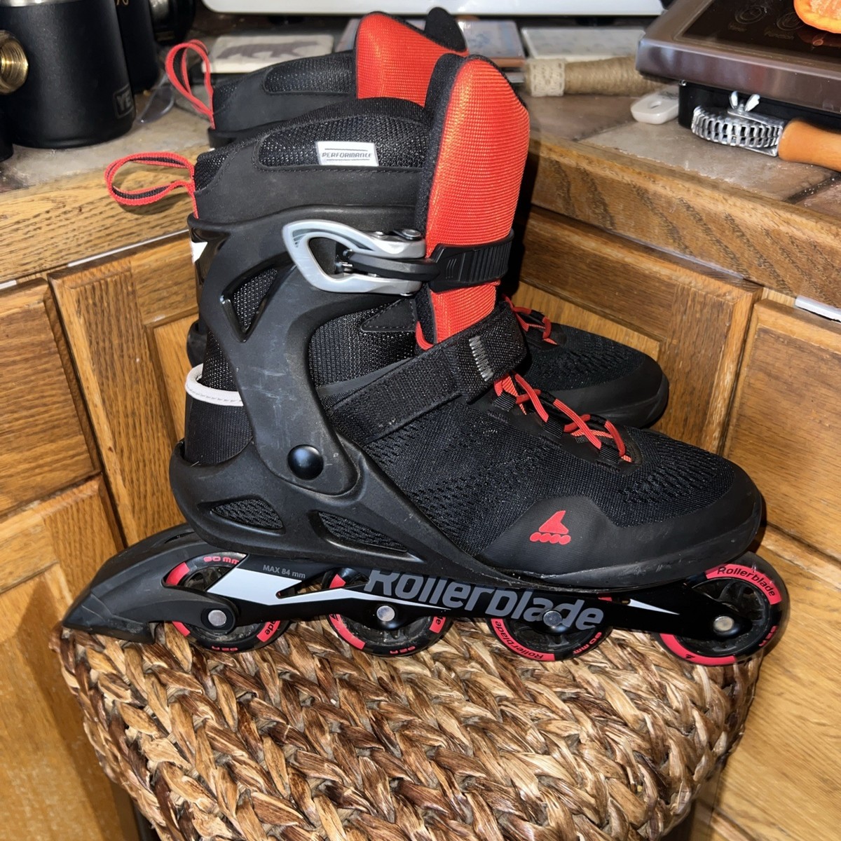 Vintage Rollerblade Macroblade Inline Skates Black Red Italy Size 26.0 Men’s 8 MACROBLADE 80 W - Panda Ski and Sport main image 4