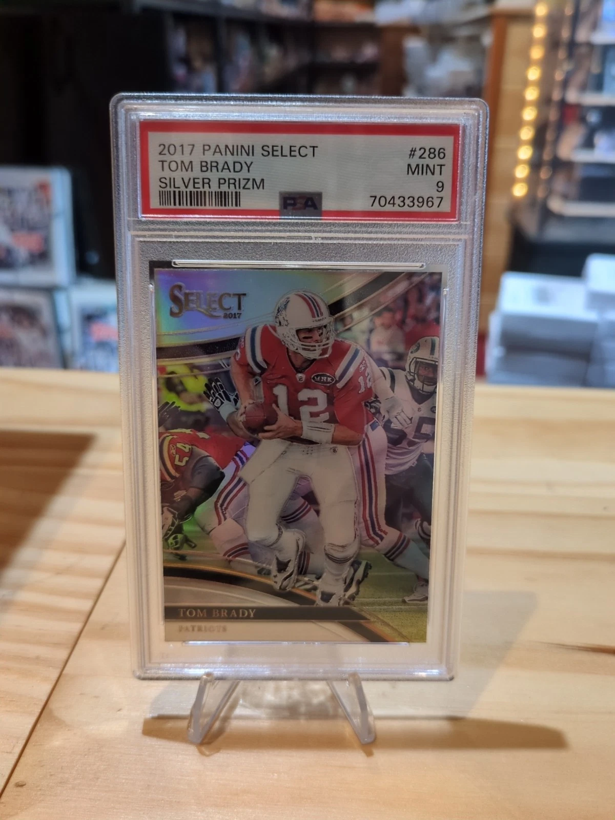 Deal for PSA 9 2017 Panini Select Field Level Silver Prizm TOM BRADY #286 Patriots